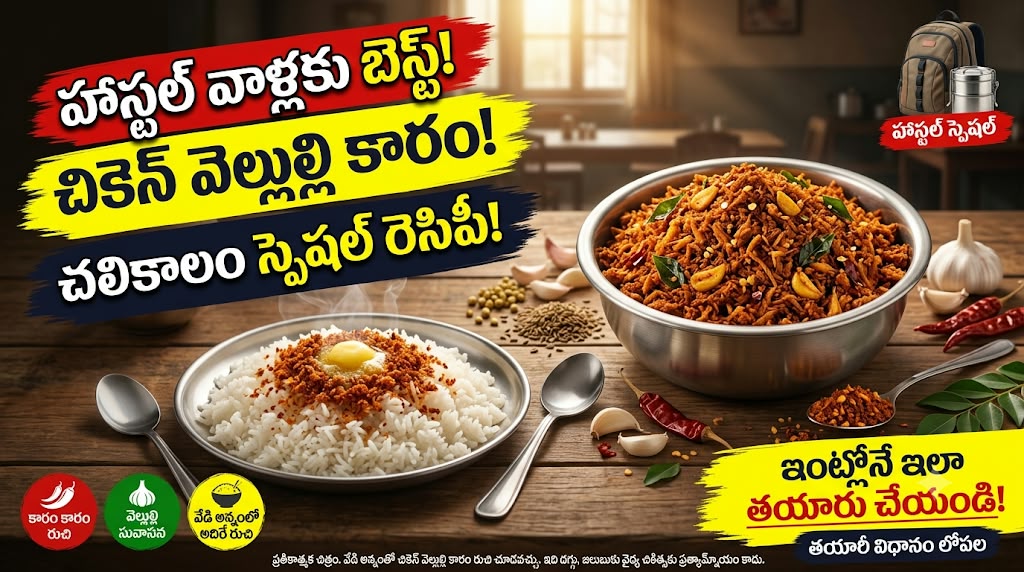 చికెన్ వెల్లుల్లి కారం రెసిపీ : చలికాలంలో దగ్గు జలుబుకు ఉపశమనం కలిగించే చికెన్ వెల్లుల్లి కారం పొడి రెసిపీ

