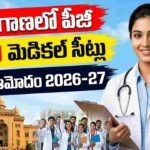 Telangana PG Medical Seats 2026-27 - 3,981 approved seats across 37+ medical colleges by NMC.