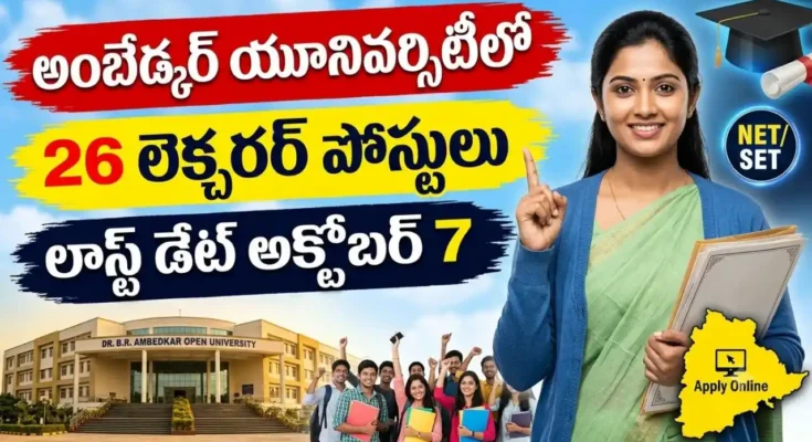 BRAOU హైదరాబాద్ అంబేద్కర్ ఓపెన్ యూనివర్సిటీ పార్ట్ టైం లెక్చరర్ నోటిఫికేషన్ 2026