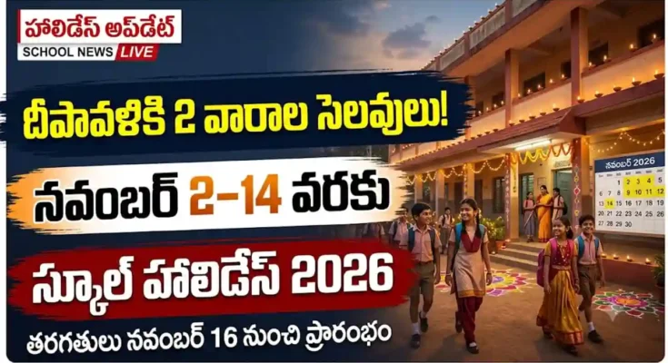 దీపావళి స్కూల్ సెలవులు 2026 : దీపావళి పండుగ సందర్భంగా పాఠశాలలకు ప్రకటించిన 2 వారాల సెలవుల వివరాలు