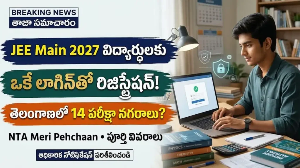JEE Main 2027 NTA Meri Pehchaan సింగిల్ లాగిన్ రిజిస్ట్రేషన్ విధానం