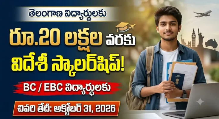 మహాత్మా జ్యోతిబా ఫూలే ఓవర్సీస్ విద్యానిధి ద్వారా తెలంగాణ BC విద్యార్థులకు విదేశీ విద్య స్కాలర్షిప్