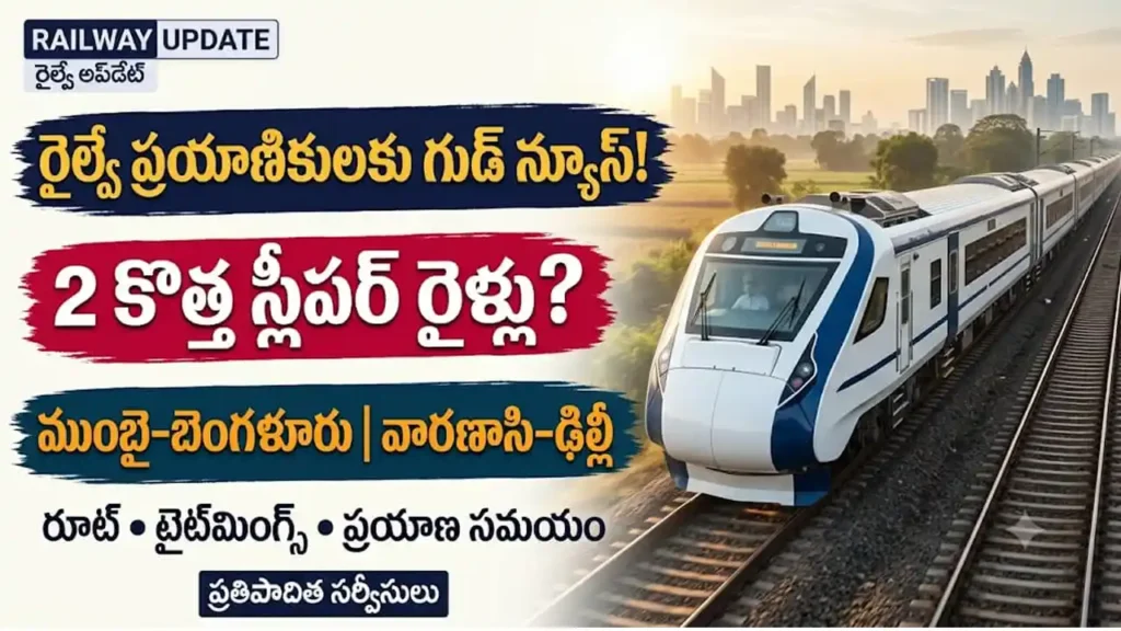 వందే భారత్ స్లీపర్ రైలు:ముంబై-బెంగళూరు మరియు వారణాసి-ఢిల్లీ వందే భారత్ స్లీపర్ రైలు ప్రారంభం