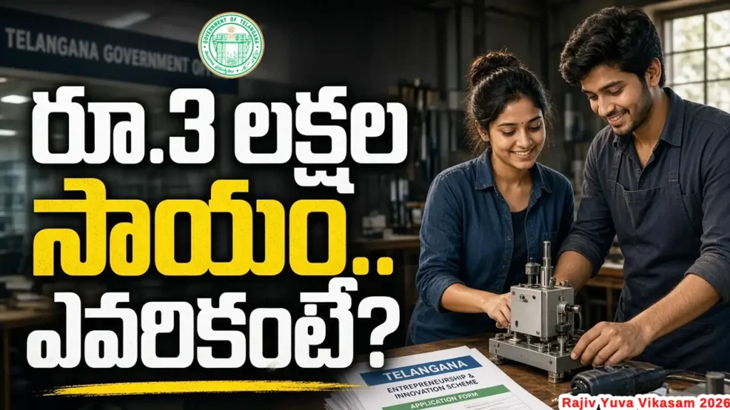Rajiv Yuva Vikasam 2026 Telangana Rs 1 lakh financial assistance