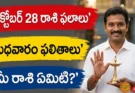 Rasi Phalalu 28 October 2026 Telugu daily horoscope thumbnail