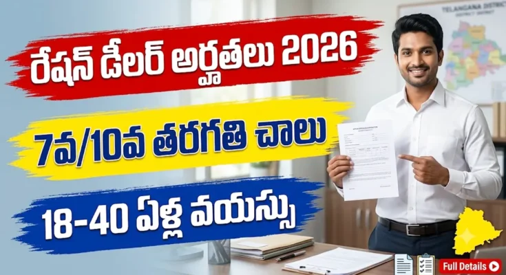 Ration Dealer Eligibility 2026 Telangana 7th 10th qualification age limit local resident