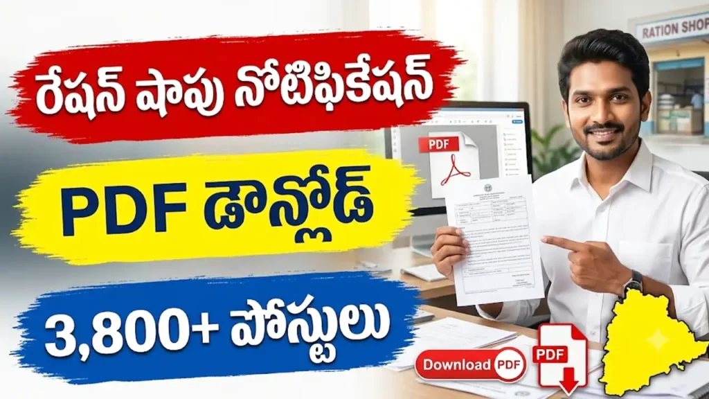 Ration Shop Dealership Notification 2026 Telangana PDF Download district wise list
