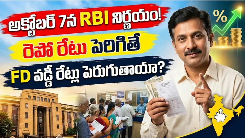 RBI రెపో రేటు నిర్ణయం, FD వడ్డీ రేట్ల అంచనా