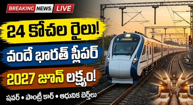 వందే భారత్ స్లీపర్ రైలు: 24 కోచ్‌ల వందే భారత్ స్లీపర్ రైలు అంతర్గత సౌకర్యాలు మరియు ఐ-టెక్ వాష్‌రూమ్ వివరాలు